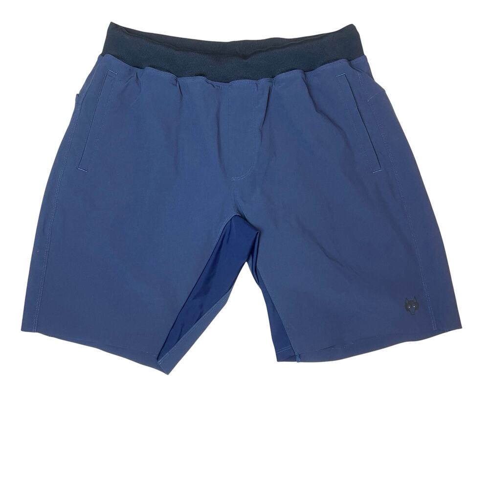 Greyson Fulton Lined Workout Athletic Shorts Navy Blue Performance Size Large